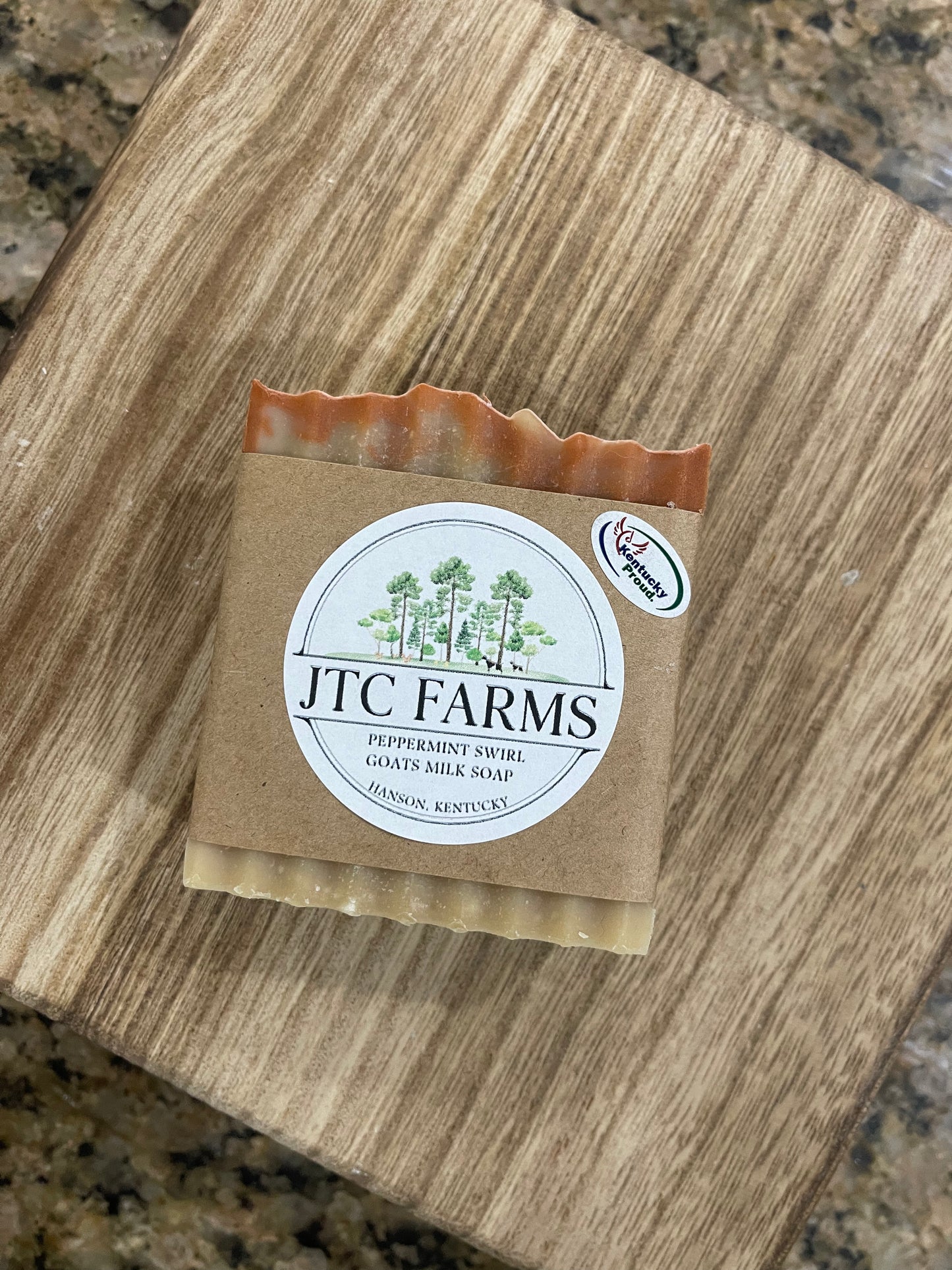 Peppermint Swirl Soap  Bar